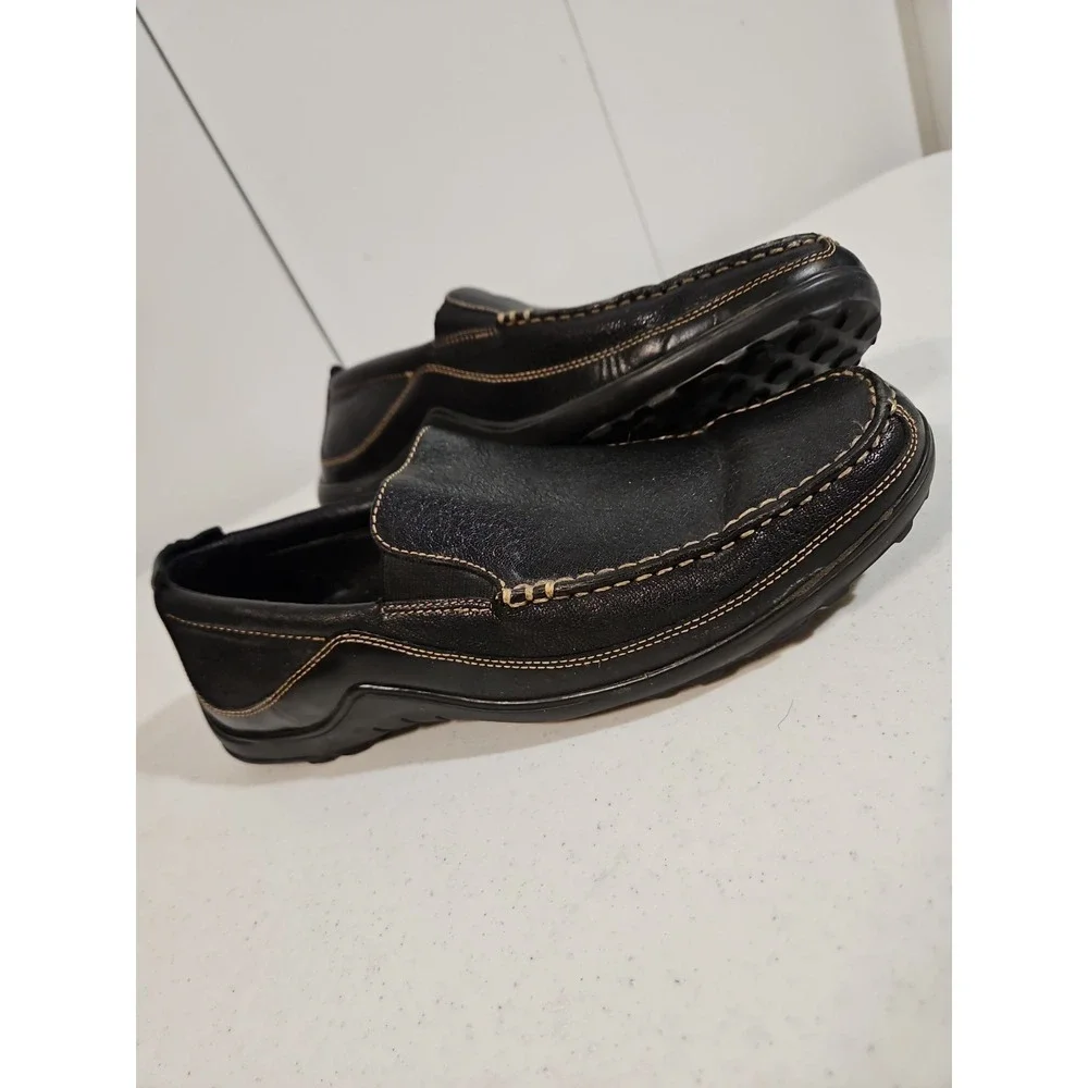 Cole Haan Tucker Venetian Black Leather Loafers CO3557 Sz 11.5 M Slip-On Casua(2